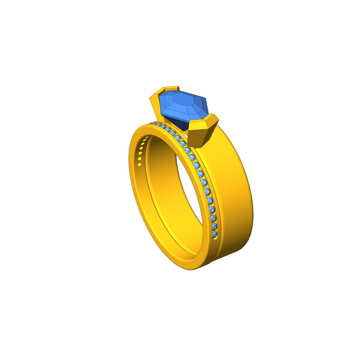 Custom Listing - 1.6 Carat Tanzanite Ring Set