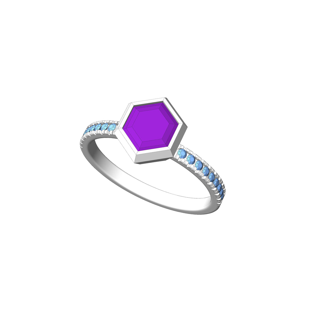 Custom Listing - Setting for 1 Carat Purple Sapphire