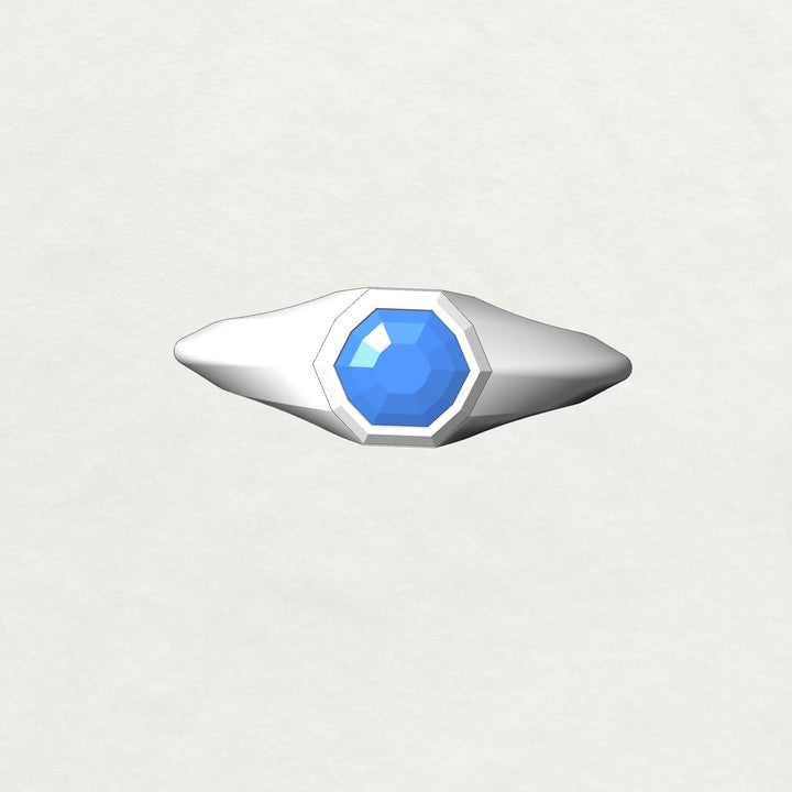 Custom Listing - 0.64 Carat Sapphire Platinum Signet Ring Setting
