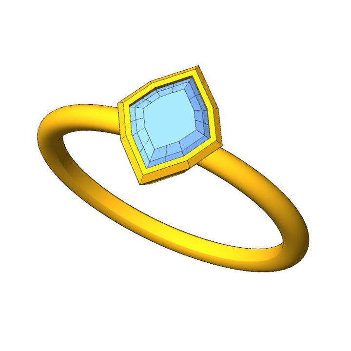 Custom Listing - 1  Carat Blue Umba Sapphire Solitaire Bezel Ring