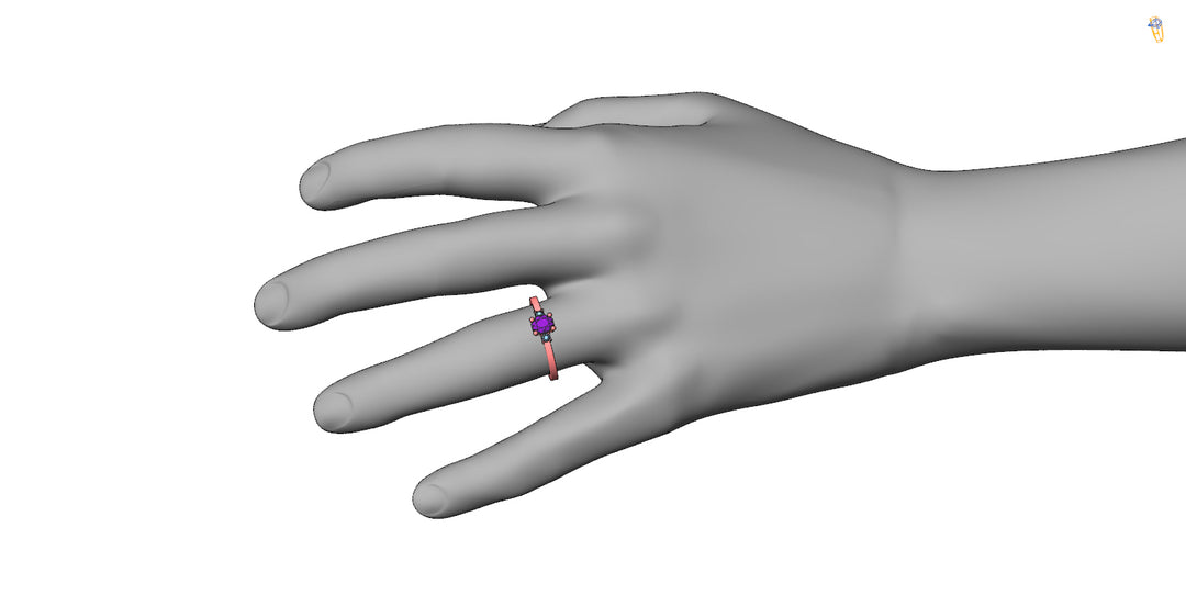 Custom Listing - 0.51 Carat Purple Umba Sapphire Ring with Diamond Accents