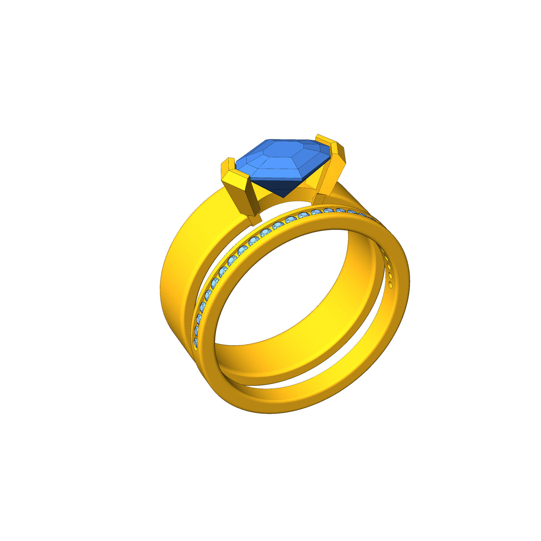 Custom Listing - 1.6 Carat Tanzanite Ring Set