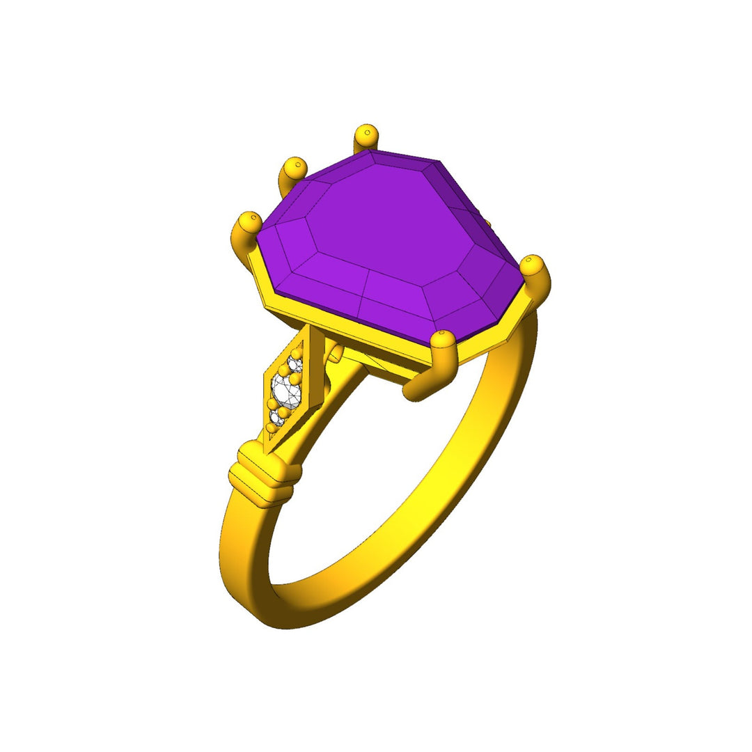 Custom Listing - 3.89 Carat Tanzanite Vintage Inspired Ring