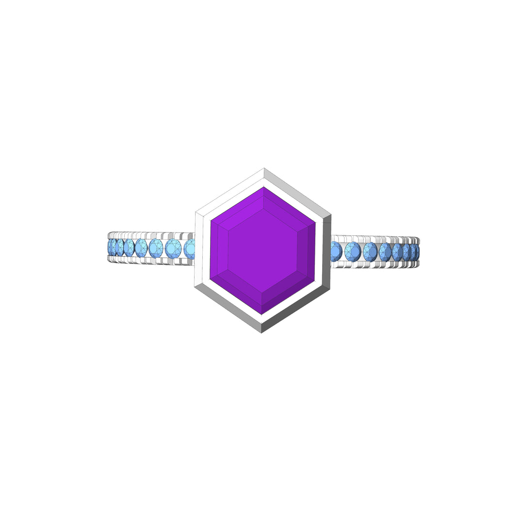 Custom Listing - Setting for 1 Carat Purple Sapphire