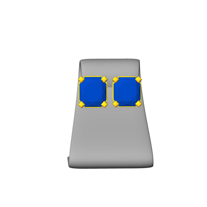Custom Listing - Final Payment for Joe - Tanzanite Stud Earrings 14kt Yellow Gold