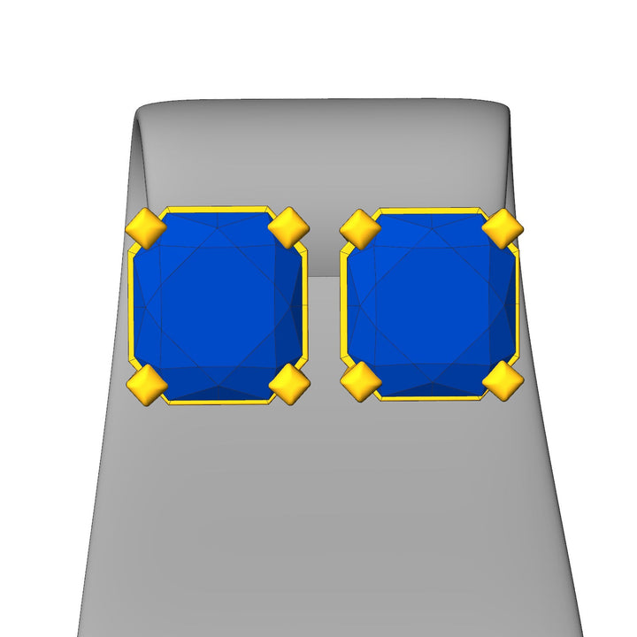 Custom Listing - Final Payment for Joe - Tanzanite Stud Earrings 14kt Yellow Gold