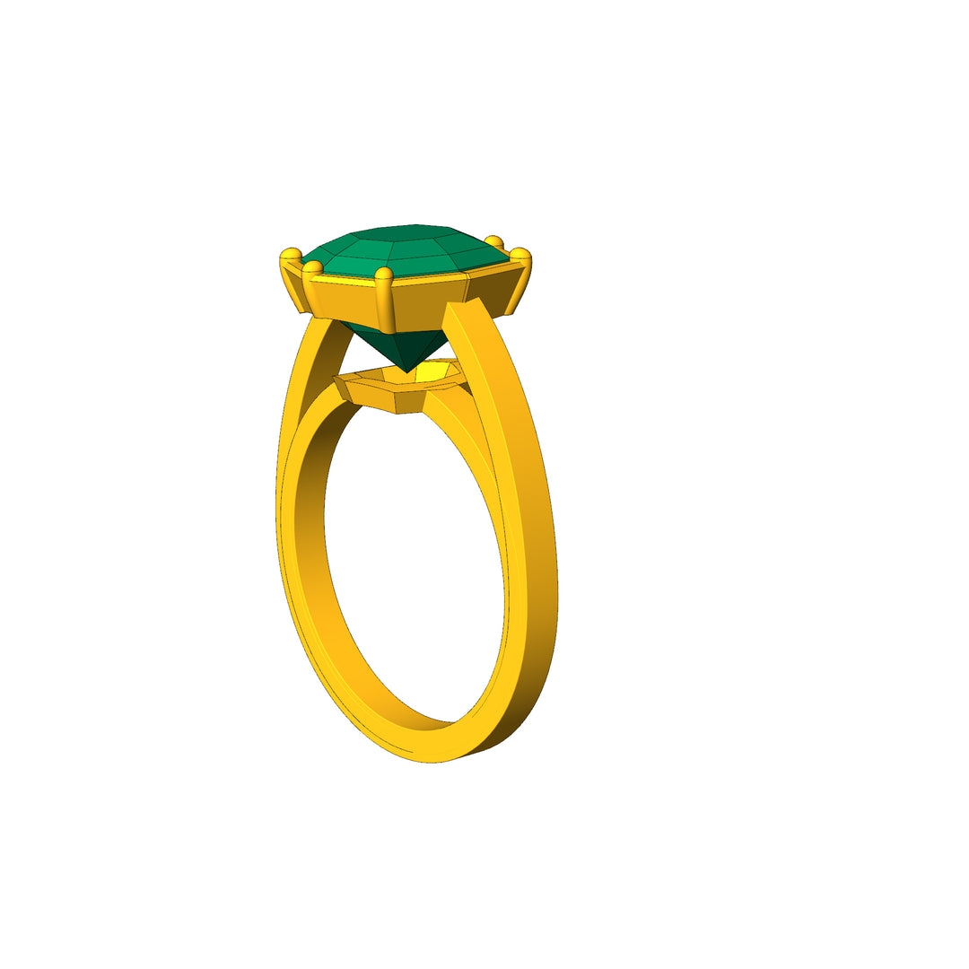 Custom Listing - 3.9 Carat Tourmaline 14kt Yellow Gold Ring Setting