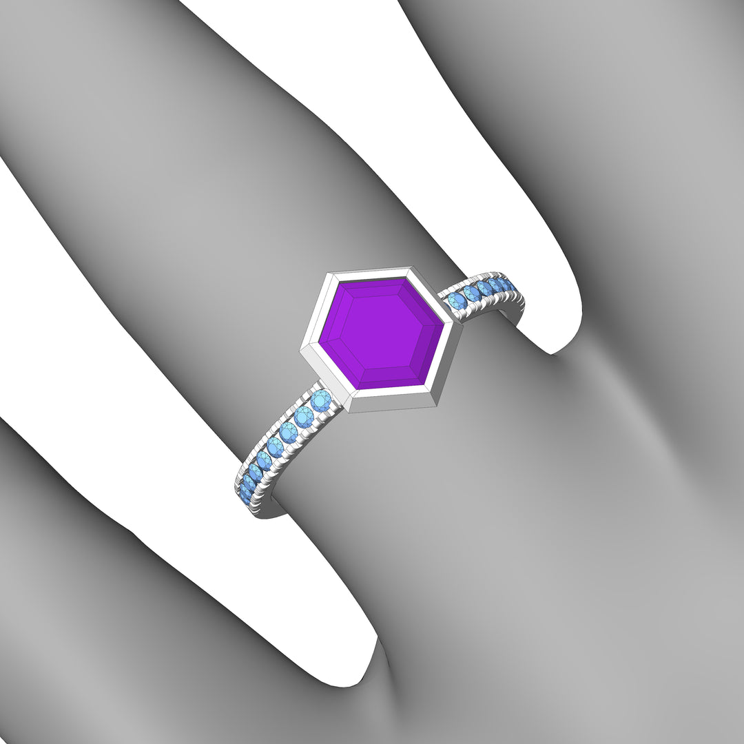 Custom Listing - Setting for 1 Carat Purple Sapphire