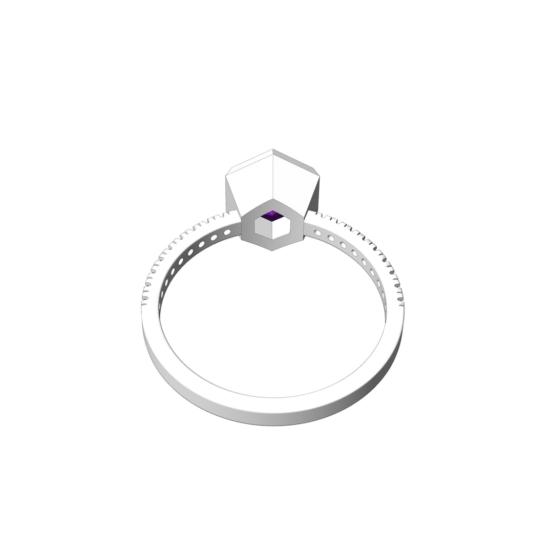 Custom Listing - Setting for 1 Carat Purple Sapphire