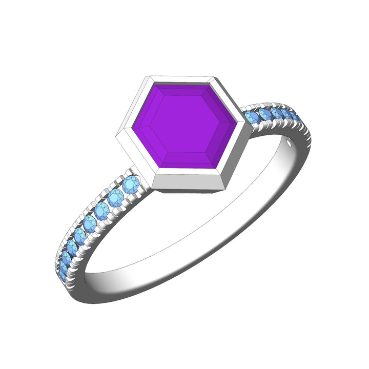 Custom Listing - Setting for 1 Carat Purple Sapphire
