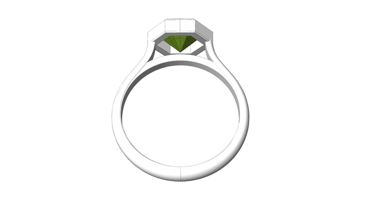Custom Listing - 1.5 Carat Hazel Sapphire Peekaboo Ring E/W