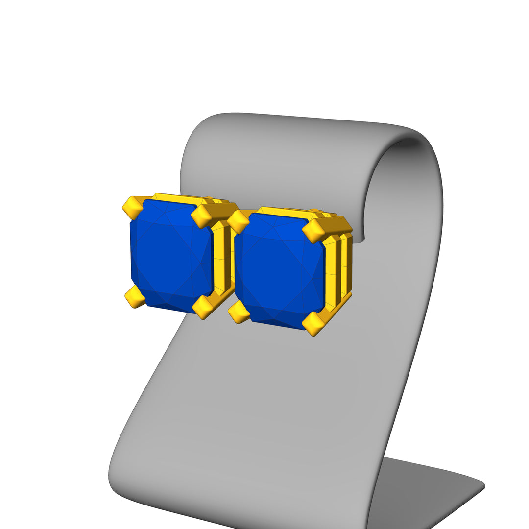 Custom Listing - Final Payment for Joe - Tanzanite Stud Earrings 14kt Yellow Gold