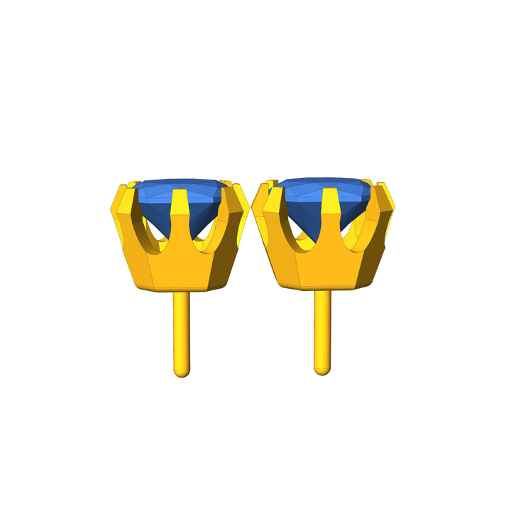 Custom Listing - Final Payment for Joe - Tanzanite Stud Earrings 14kt Yellow Gold