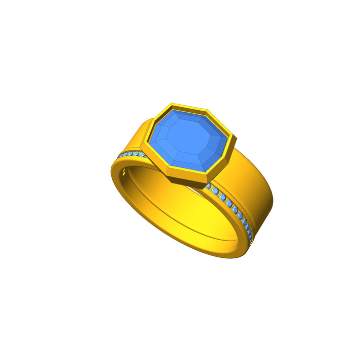 Custom Listing - 2 Carat Tanzanite Ring Set
