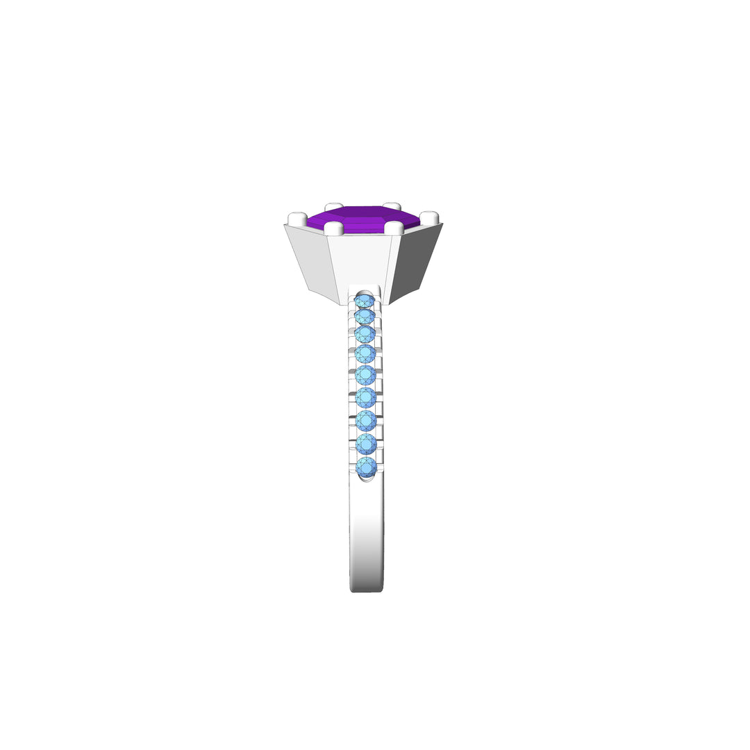 Custom Listing - Setting for 1 Carat Purple Sapphire