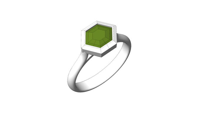 Custom Listing - 1.5 Carat Hazel Sapphire Peekaboo Ring E/W