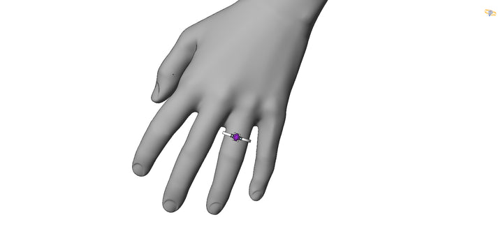 Custom Listing - 0.51 Carat Purple Umba Sapphire Ring with Diamond Accents
