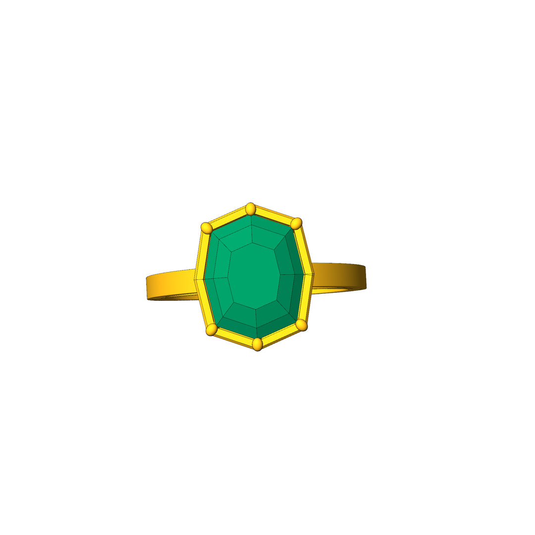 Custom Listing - 3.9 Carat Tourmaline 14kt Yellow Gold Ring Setting