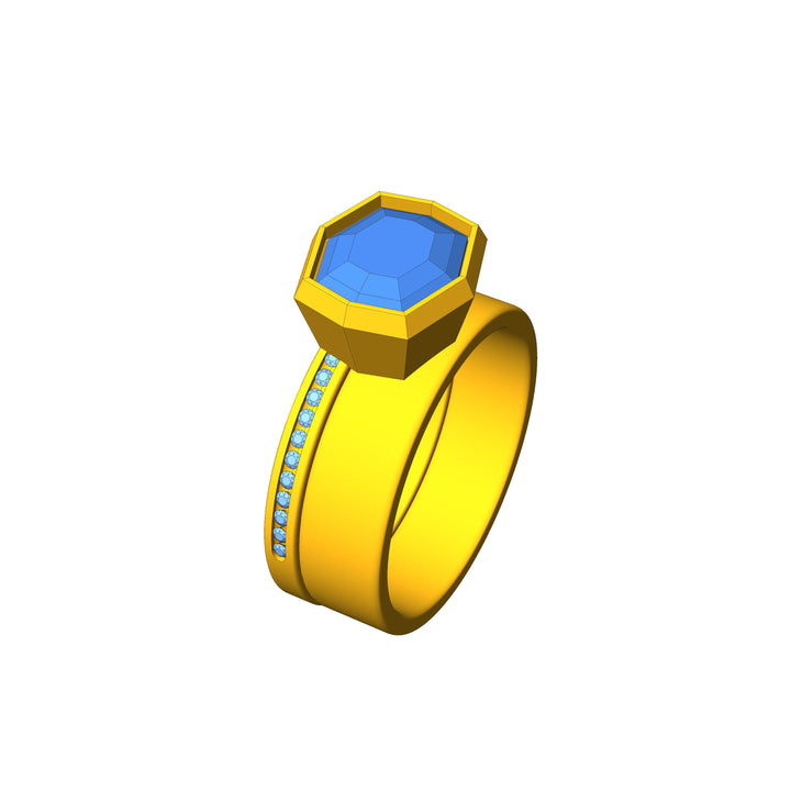 Custom Listing - 2 Carat Tanzanite Ring Set