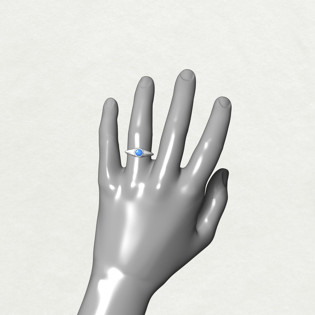 Custom Listing - 0.64 Carat Sapphire Platinum Signet Ring Setting