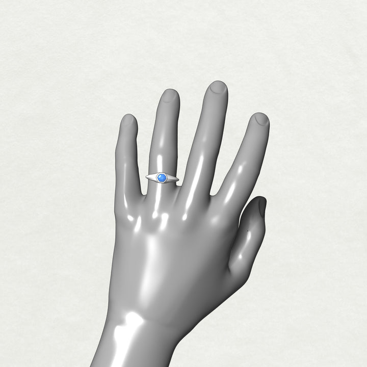 Custom Listing - 0.64 Carat Sapphire Platinum Signet Ring Setting