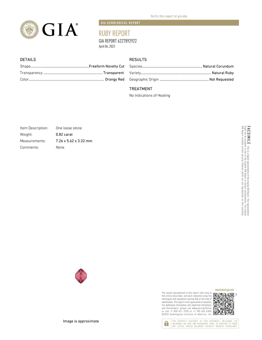 READY TO SHIP 0.82 Carat Ruby Platinum Bezel Ring - Size 6.5