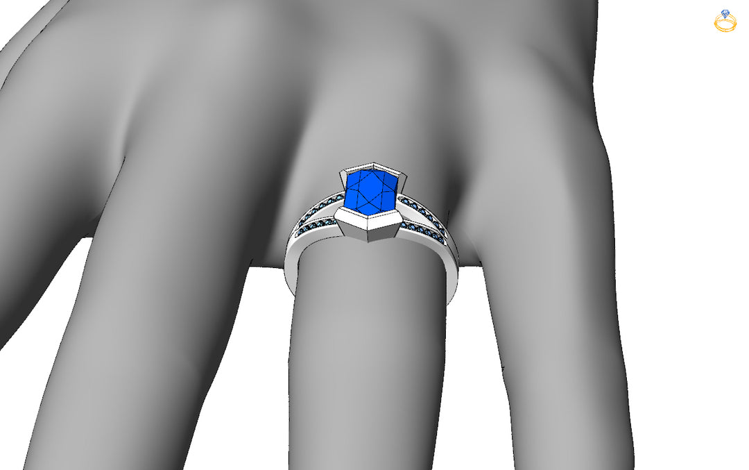 Custom Listing - 1.37 Carat Sapphire Split Shank Ring