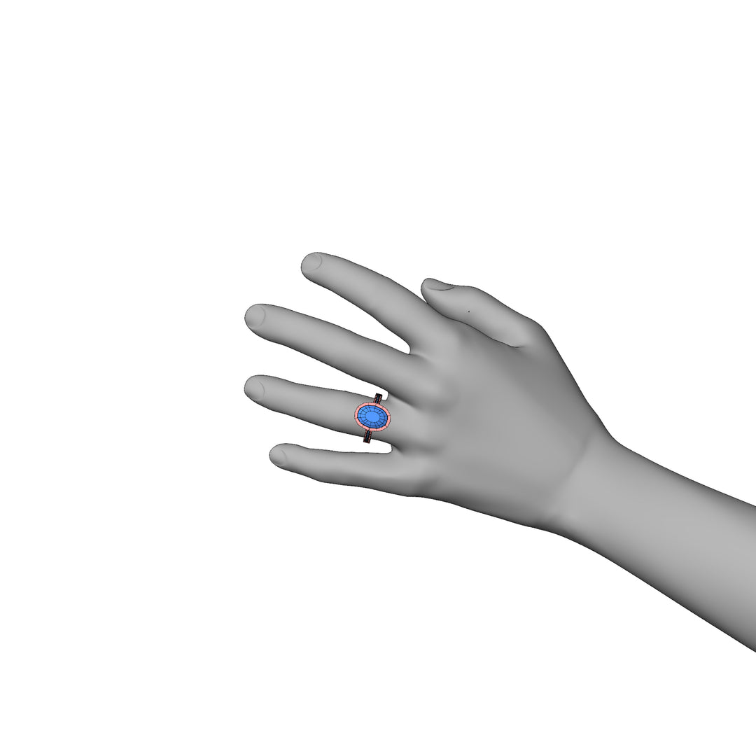 Custom Listing - 5.79 Carat Tanzanite & Diamond Rose Gold Ring Setting