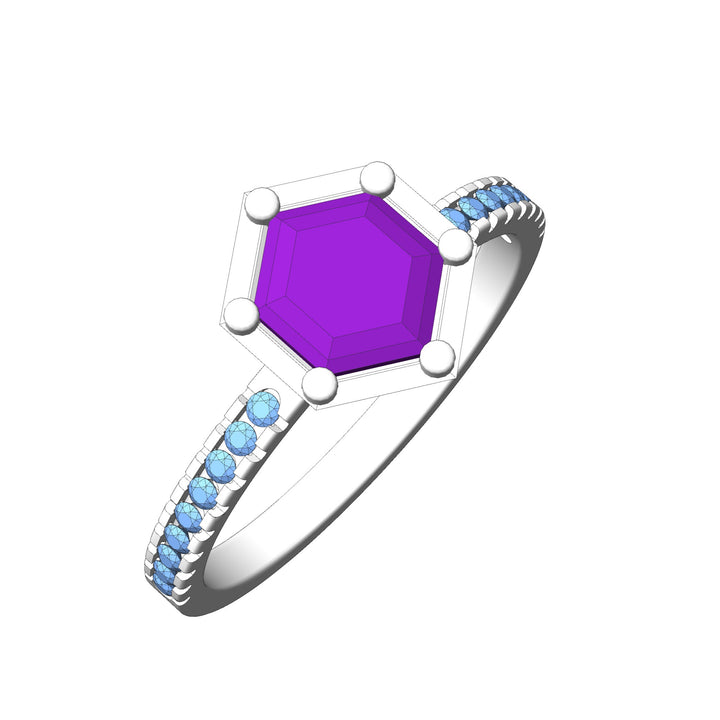 Custom Listing - Setting for 1 Carat Purple Sapphire