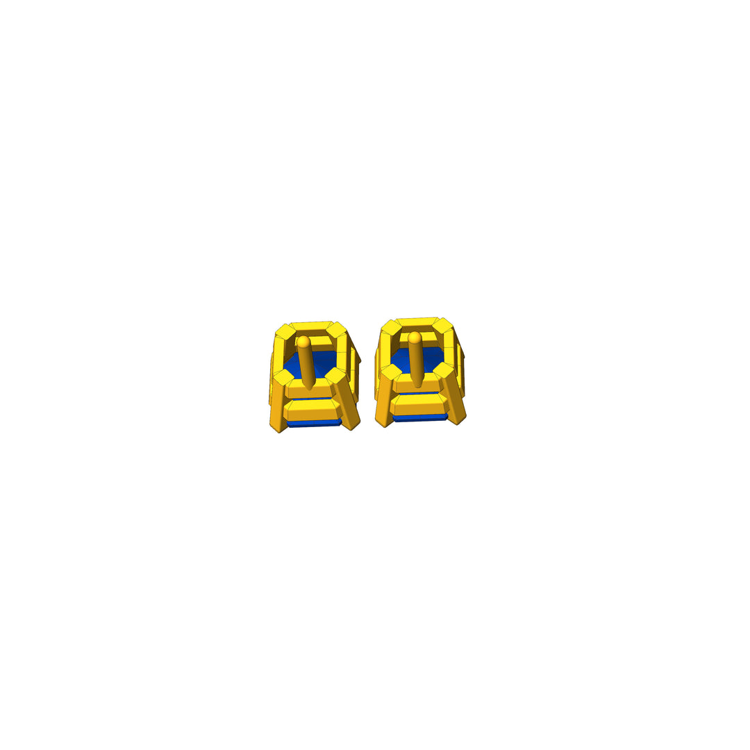 Custom Listing - Final Payment for Joe - Tanzanite Stud Earrings 14kt Yellow Gold