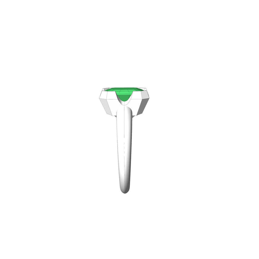 Custom Listing - Toi et Moi Green Tourmaline & Blue Zircon Ring