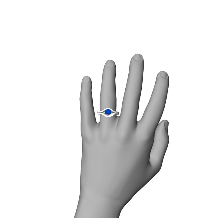 Custom Listing - 1.2 Carat Sapphire Inline Channel Ring Set