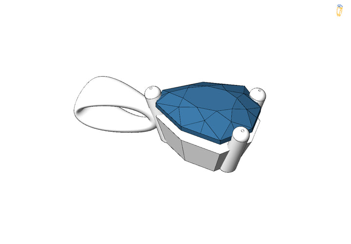 Custom Listing - 1.3 Carat Parti Sapphire Petite Pendant