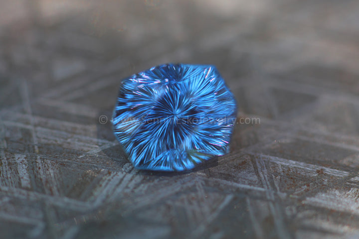 6.52 ct Violetish Blue Umba Sapphire Dodecagon -  10.9x9.1mm, Fantasy Cut