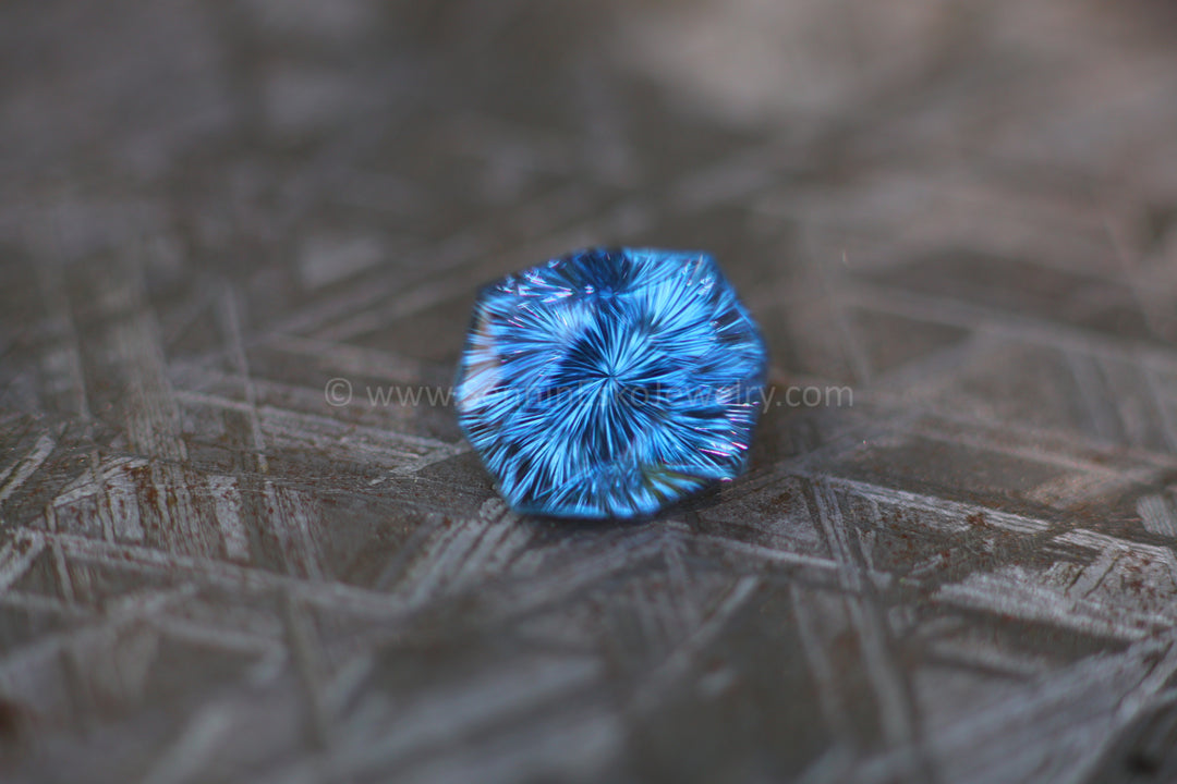 6.52 ct Violetish Blue Umba Sapphire Dodecagon -  10.9x9.1mm, Fantasy Cut