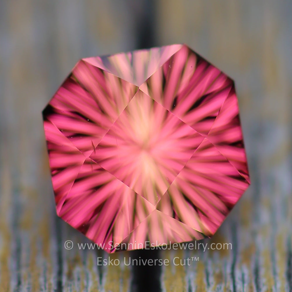 1.7 carat Sunset Tourmaline Square Octagon - 7.2x7.9mm - Esko Universe Cut ™
