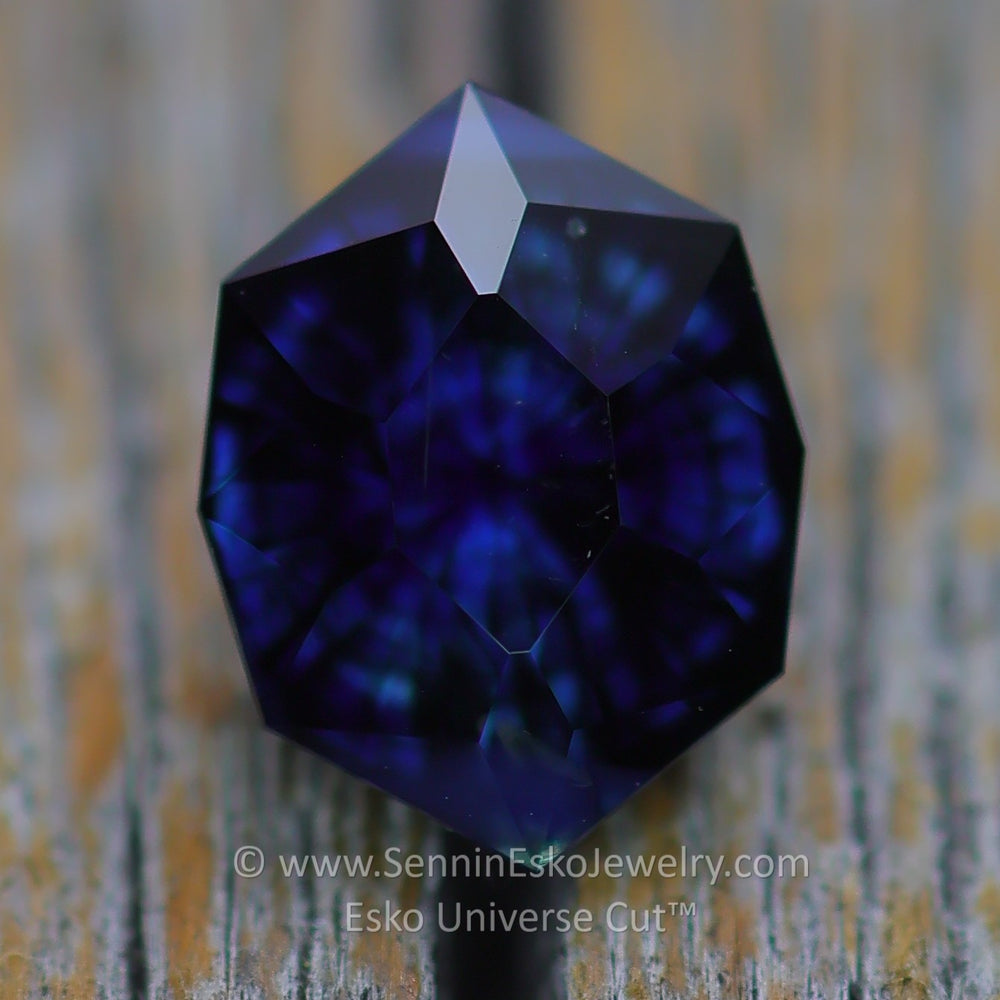 1.3 Carat Very Deep Blue Sapphire Navette - 7.2x5.5mm - Esko Universe Cut ™