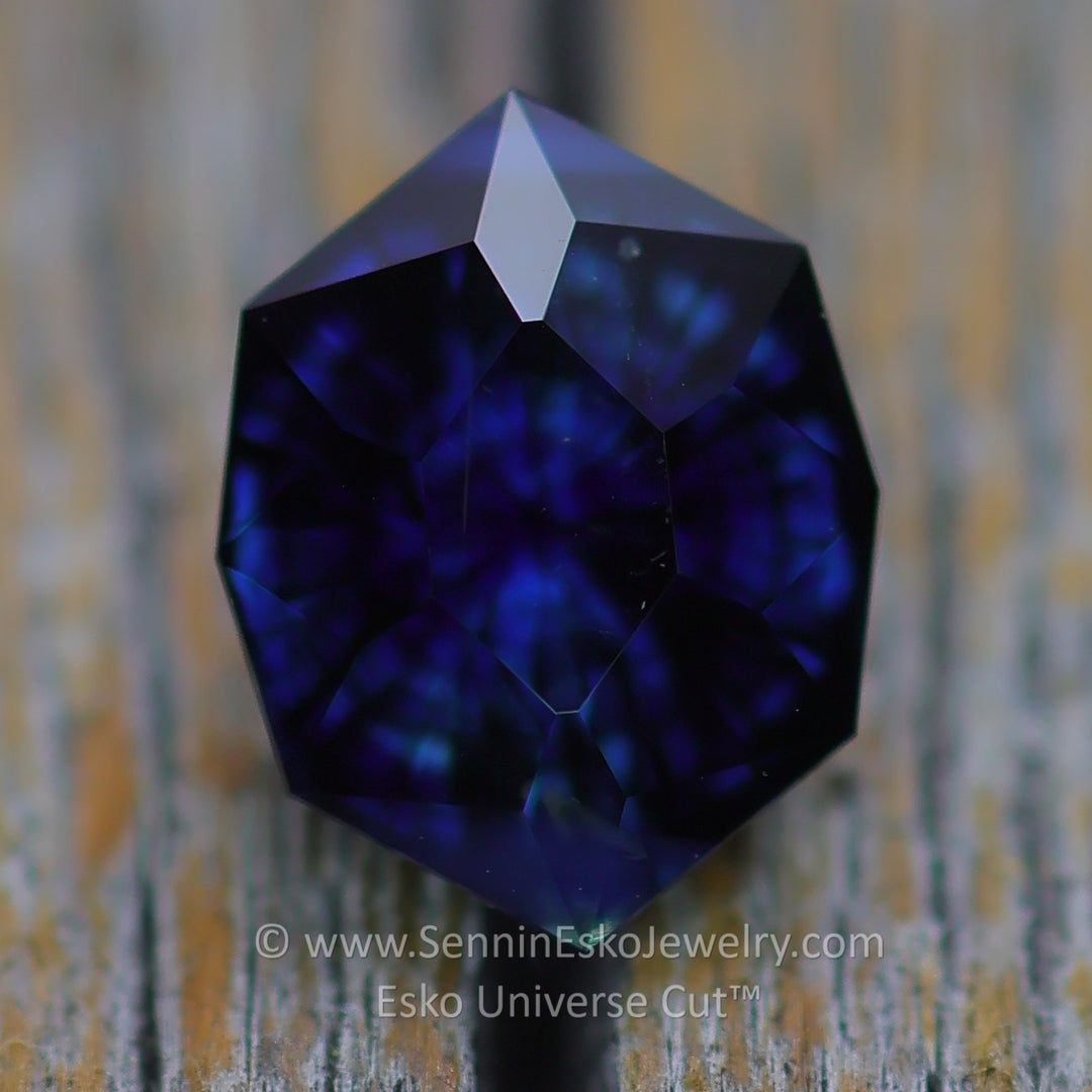 1.3 Carat Very Deep Blue Sapphire Navette - 7.2x5.5mm - Esko Universe Cut ™