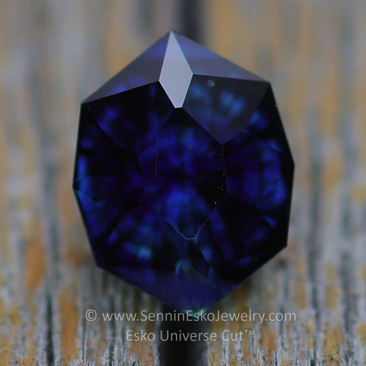 1.3 Carat Very Deep Blue Sapphire Navette - 7.2x5.5mm - Esko Universe Cut ™