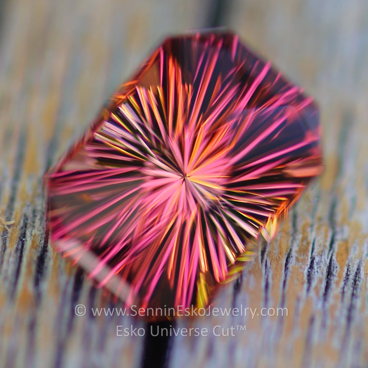 2.9 carat Sunset Tourmaline Rectangular Octagon - 9.7x7.3mm - Esko Universe Cut ™