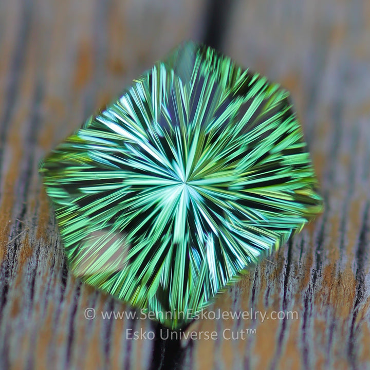 1.8 carat Minty Green Tourmaline Hexagon - 8.2x6.3mm - Esko Universe Cut ™