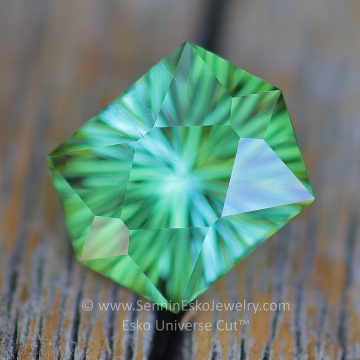 1.8 carat Minty Green Tourmaline Hexagon - 8.2x6.3mm - Esko Universe Cut ™