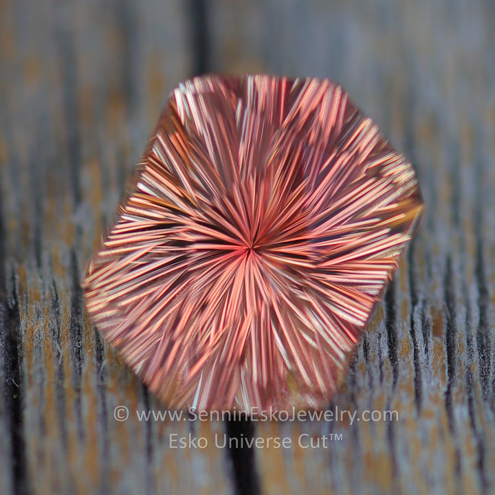 5.6 Carat Orange Oregon Sunstone Hexagonal Cushion - 13x9.8mm - Esko Universe Cut ™
