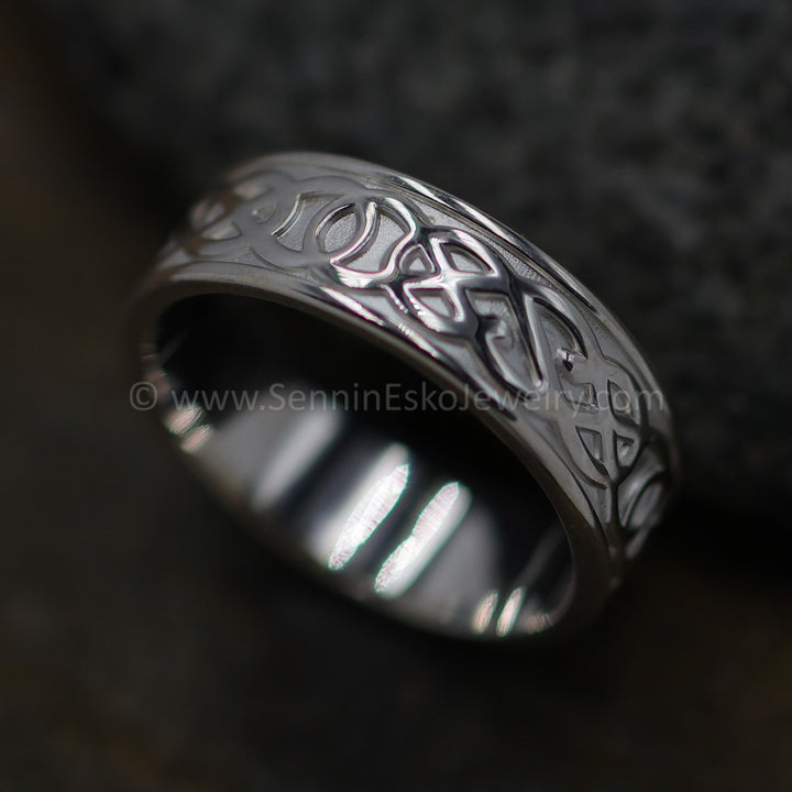 PRÊT À EXPÉDIER Large Bague Noeud Celtique, Var 2, Taille 10