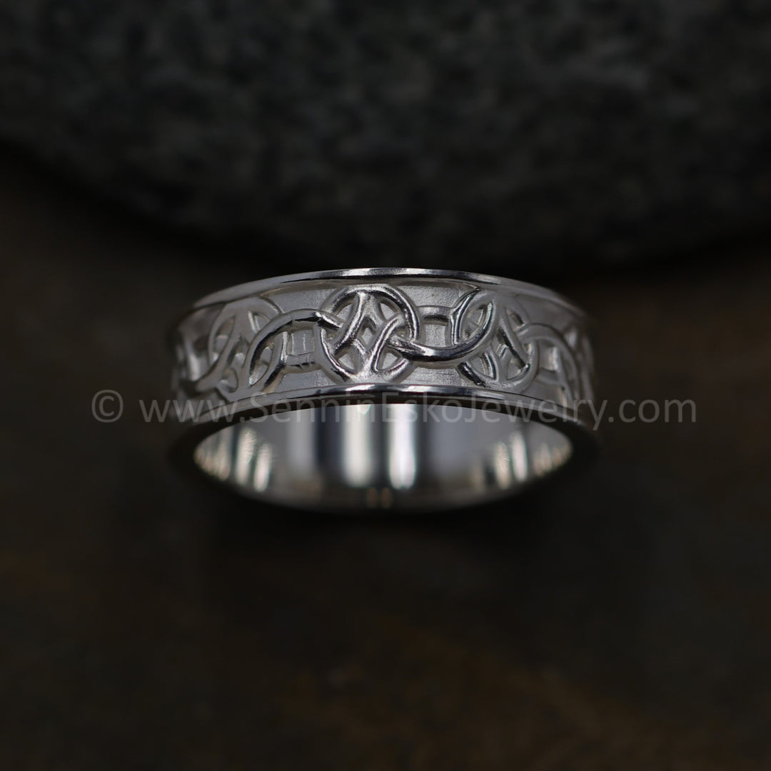 Wide Celtic Knot Ring