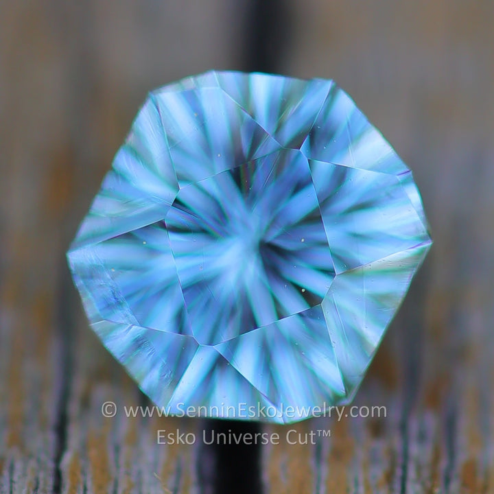 1.3 carat Mint Blue Tourmaline Hexagonal Cushion - 7x6mm - Esko Universe Cut ™