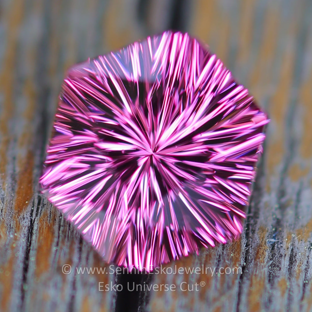 1.67 Carat Brilliant Pink Garnet Hexagonal Octagon - 7.3x6.2mm - Esko Universe Cut ®