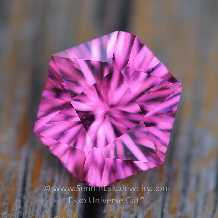 1.67 Carat Brilliant Pink Garnet Hexagonal Octagon - 7.3x6.2mm - Esko Universe Cut ®