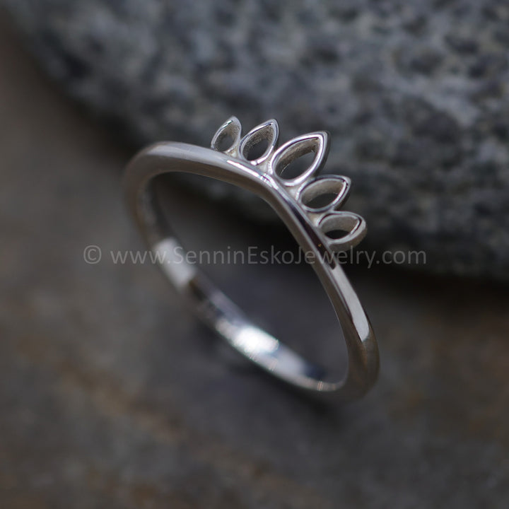 Silver Simple Crown Inspired Ring