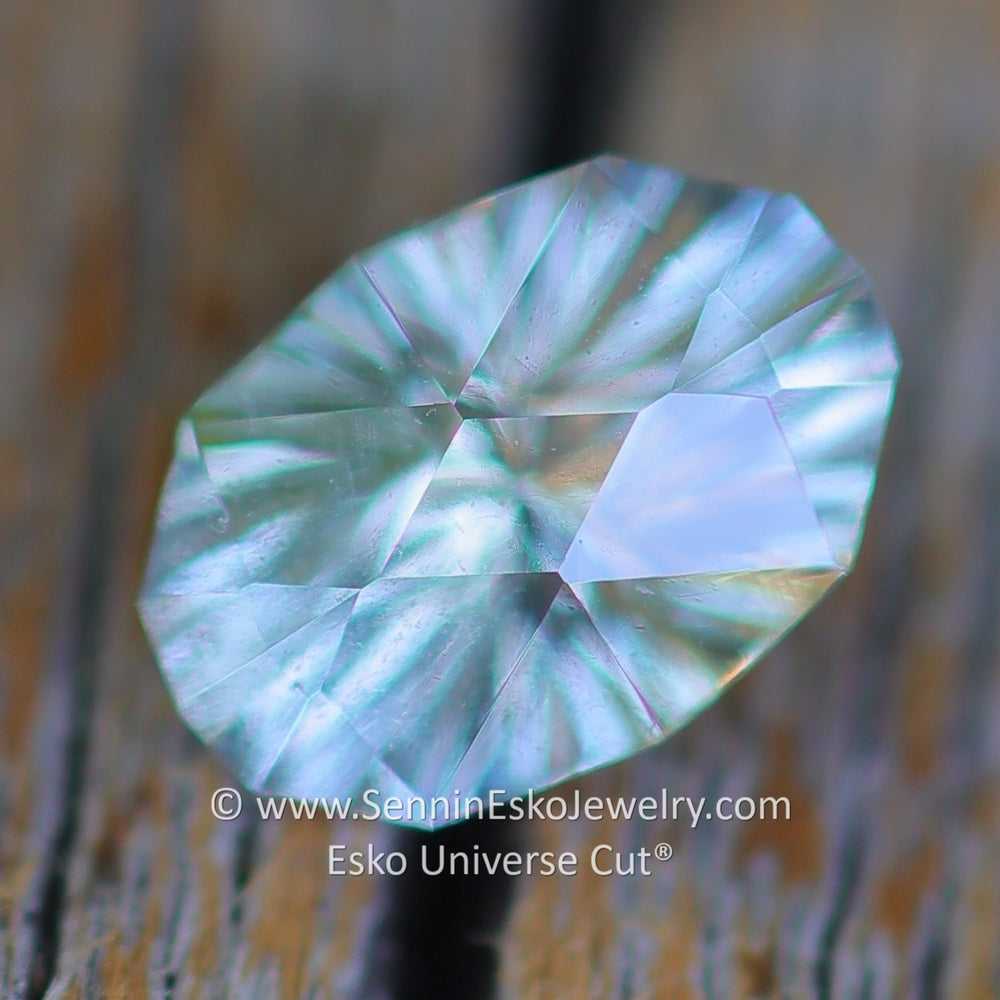 1.03 Carat Silver Sapphire Oval - 6.8x4.8mm - Esko Universe Cut ®